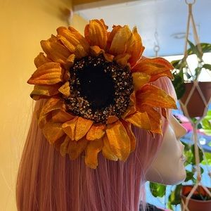 Sunflower hair clip